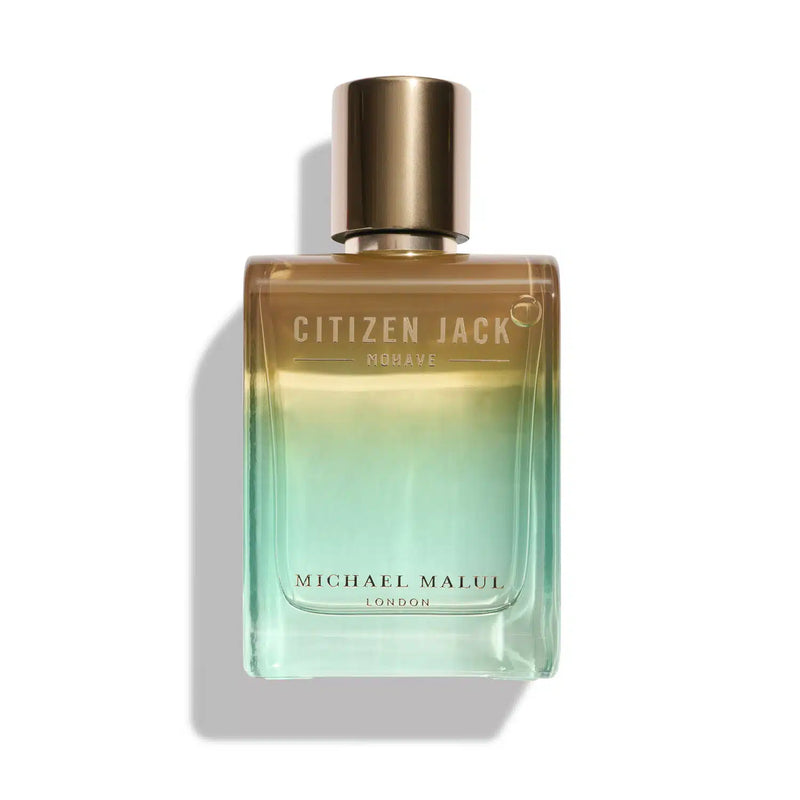 Michael Malul Citizen Jack Mohave 3.4oz EDP perfume bottle by Pertinacia Perfume, with sleek design and clear branding.