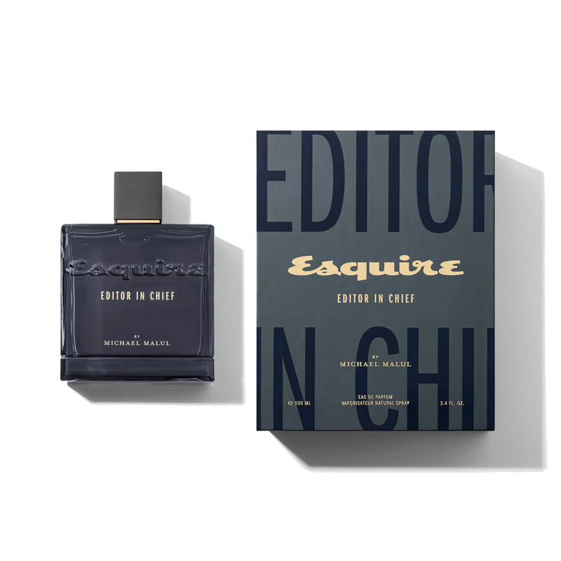 Michael Malul Esquire Editor In Chief 3.4oz perfume bottle by Pertinacia Perfume, elegant design, premium fragrance for men.