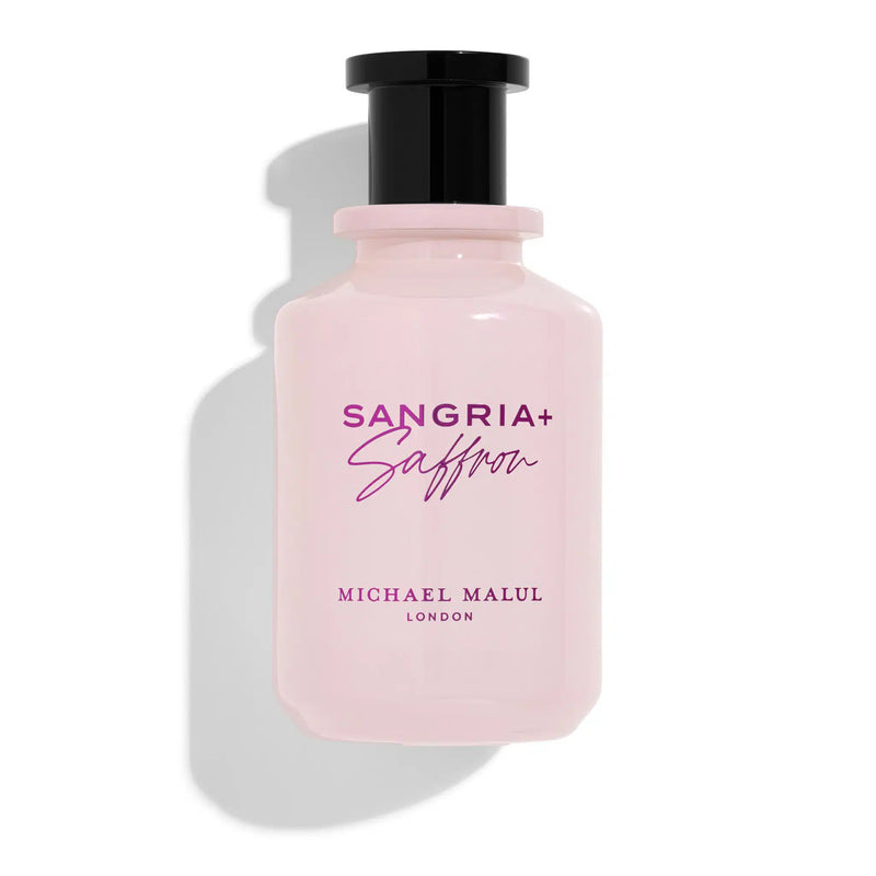 Michael Malul Sangria + Saffron perfume bottle by Pertinacia Perfume, 3.4oz EDP, elegant packaging and design