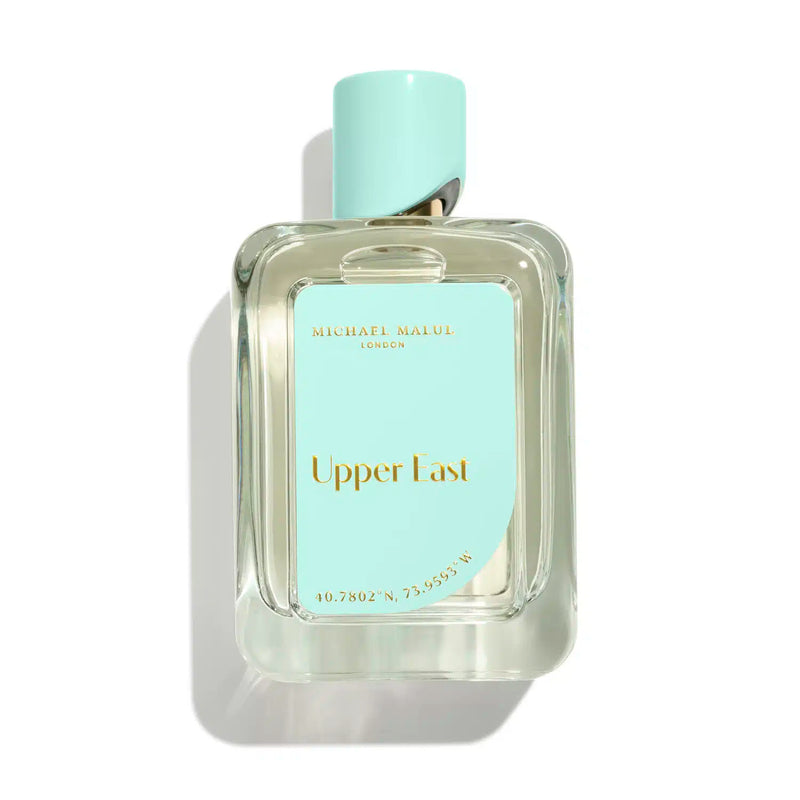 Michael Malul Upper East 3.4oz Eau de Parfum bottle by Pertinacia Perfume, sleek design and elegant packaging.
