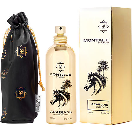 Montale Paris Arabians Eau De Parfum 3.4oz unisex bottle with elegant packaging and sleek design.
