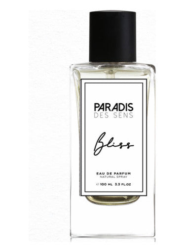 Bliss Paradis des Sens perfume by Pertinacia LLC in a 3.4oz bottle, featuring elegant packaging and a floral fragrance design