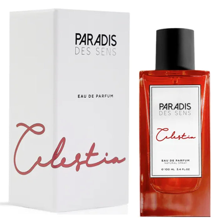 Celestia Paradis des Sens perfume by Pertinacia LLC in a 3.4oz bottle, featuring elegant packaging and a luxurious fragrance.