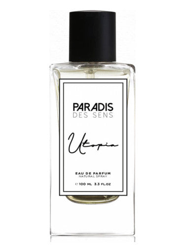 Utopia Paradis des Sens perfume by Pertinacia LLC, 3.4oz bottle with elegant packaging.