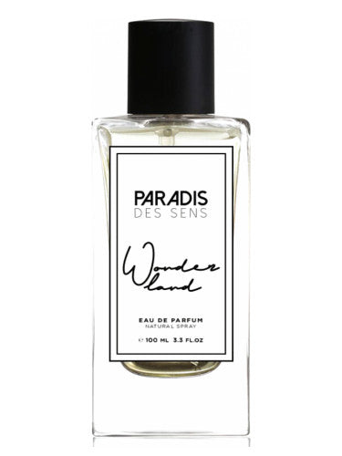 Wonderland Paradis des Sens EDP perfume by Pertinacia LLC in 3.4oz bottle, featuring elegant packaging and floral fragrance details.