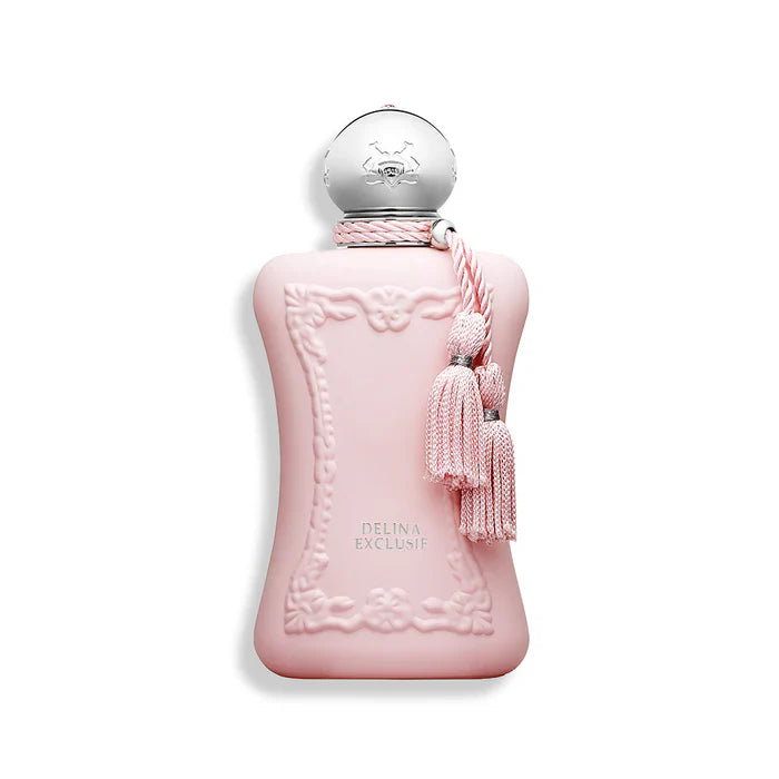 Pertinacia Perfume Delina Exclusif by Parfums de Marly in 2.5 oz EDP bottle with elegant packaging and floral accents