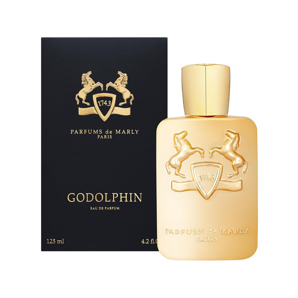 Pertinacia Perfume Godolphin Parfums de Marly 4.2 oz EDP bottle with elegant packaging and branding.