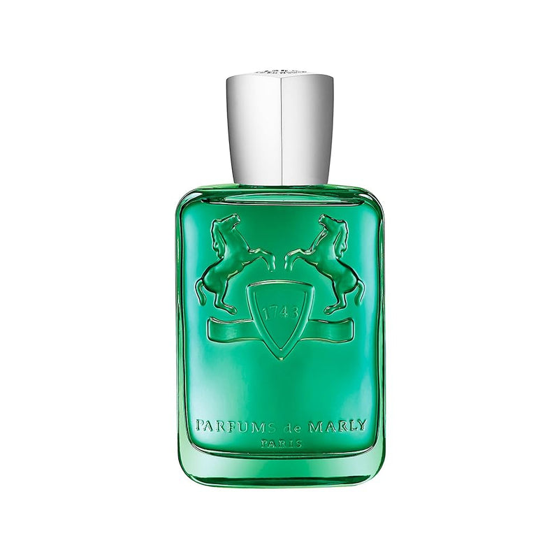 Greenley Parfums de Marly 4.2 oz Eau de Parfum bottle from Pertinacia Perfume, featuring a sleek design and elegant packaging.
