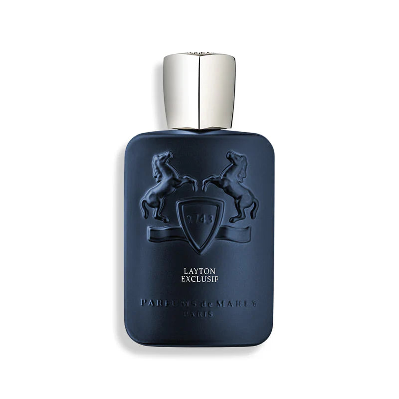 Pertinacia Perfume Layton Exclusif Parfums de Marly 4.2 oz Eau de Parfum bottle with elegant packaging.