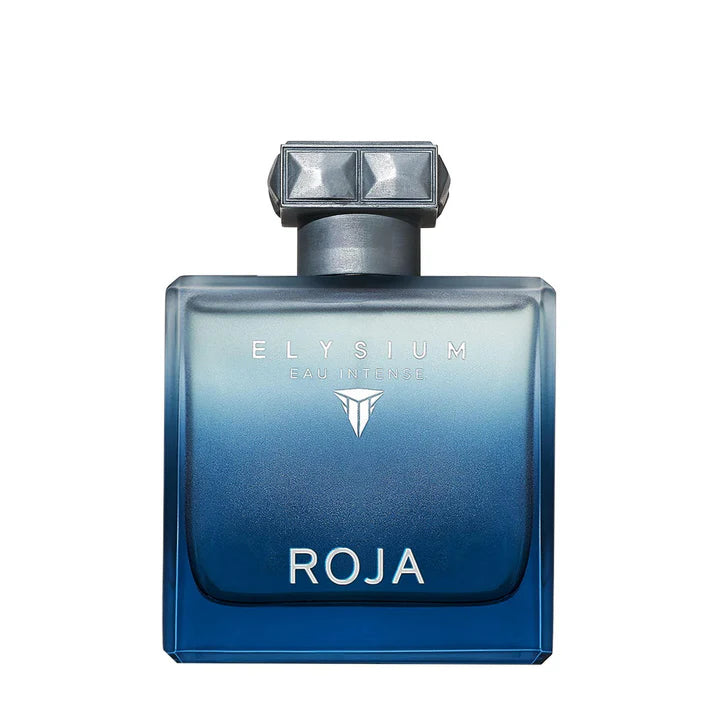 Elysium Eau Intense Roja Parfums for Men by Pertinacia Perfume, 3.4oz bottle of Roja Dove EDP with a sleek, elegant design.