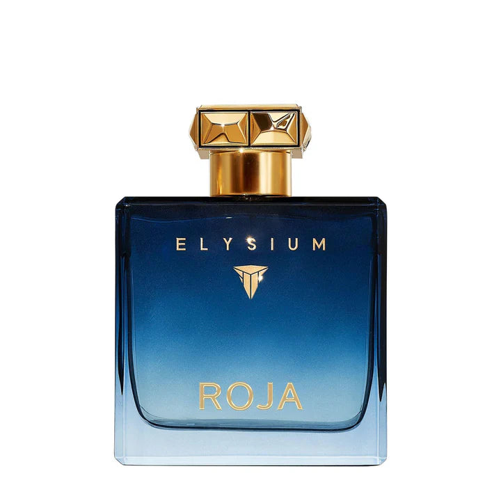 Elysium Parfum Cologne by Roja Parfums for men in a 3.4oz bottle, presented by Pertinacia Perfume, with elegant packaging.