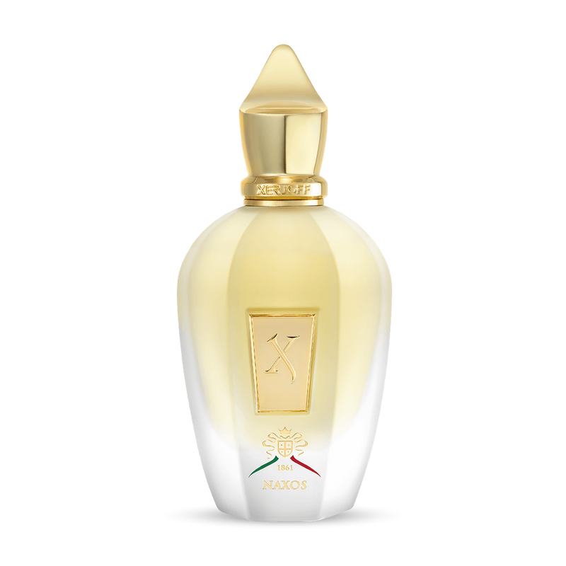 Xerjoff Naxos 1861 unisex perfume by Pertinacia, 3.4oz bottle featuring elegant packaging and fragrance details.