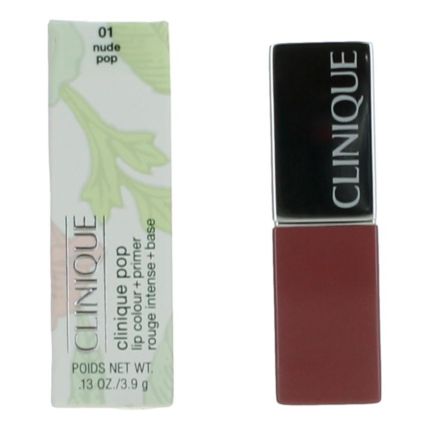 Clinique Pop Clinique .13 oz Lip Colour + Primer- 01 Nude Pop - Pertinacia Perfume