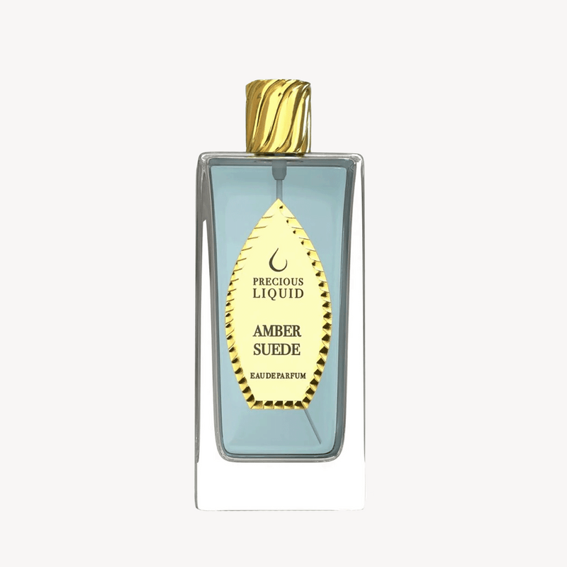 Amber Suede perfume by Online Warehouse in a 2.5 oz bottle, featuring a luxurious amber suede fragrance and elegant packaging.