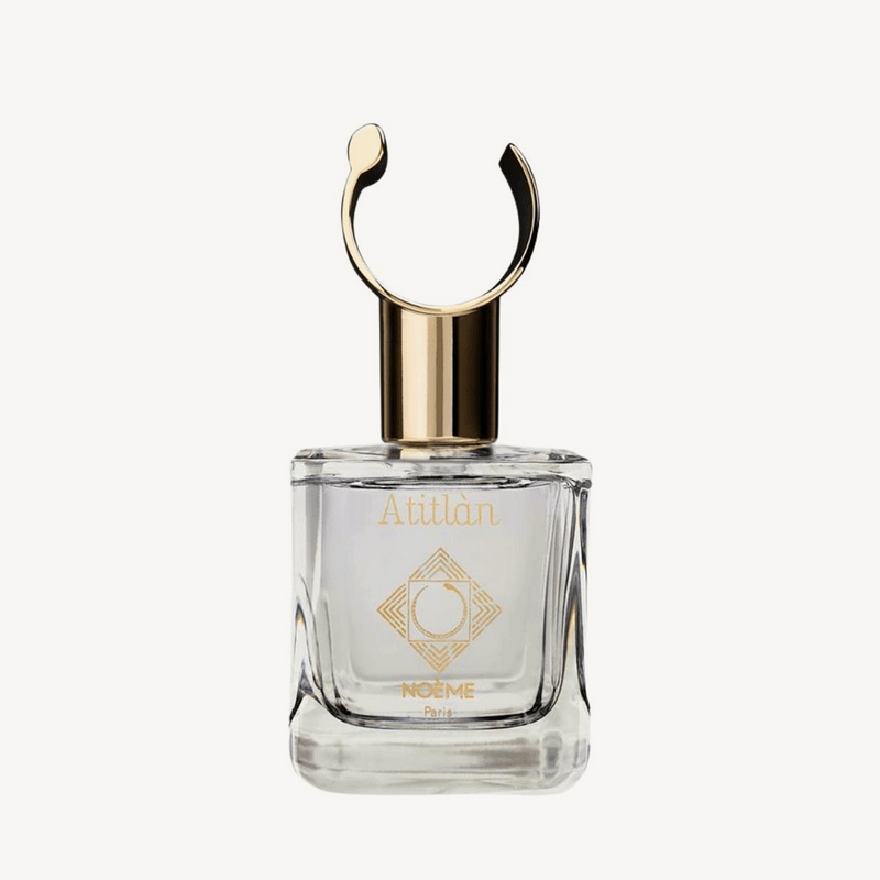 Atitlan Noeme Paris perfume bottle from Online Warehouse, elegant glass container with a sleek design and floral accents.