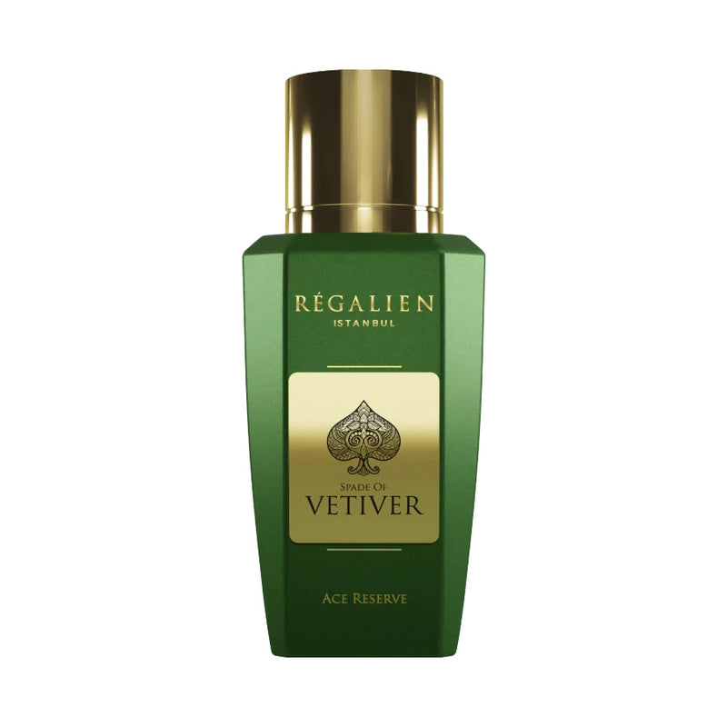 Spade of Vetiver Regalien 1.7 oz perfume bottle from Online Warehouse, featuring elegant packaging and green vetiver scent.