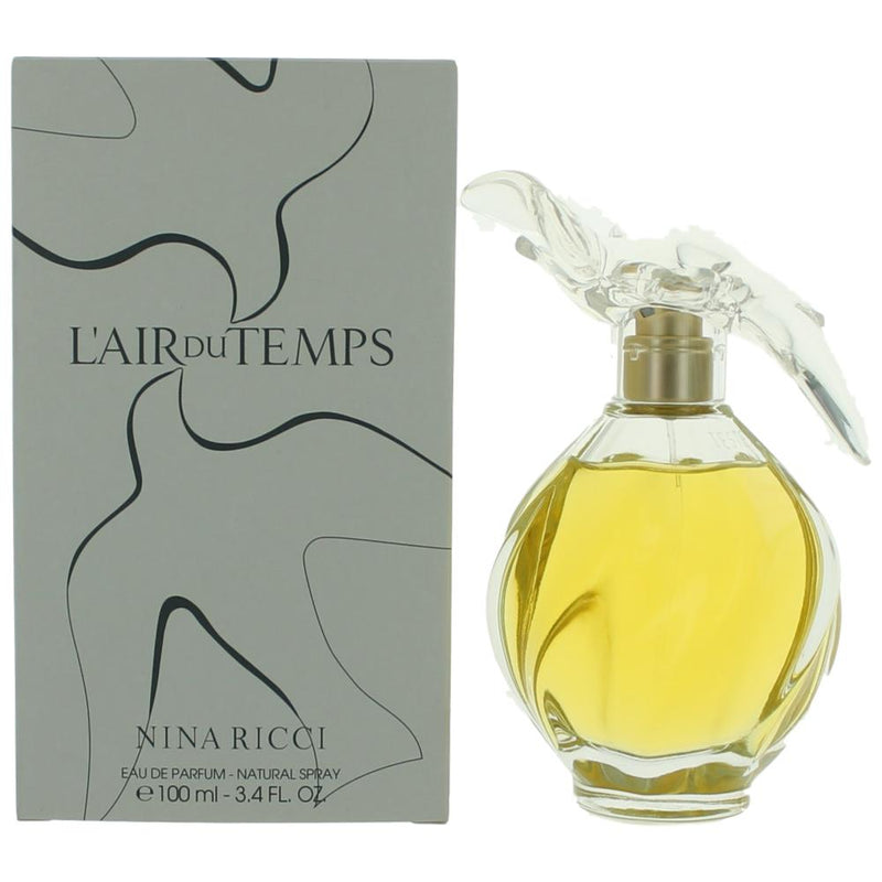Nina Ricci L'air du Temps 3.4 oz women's Eau de Parfum spray tester bottle with floral design visible