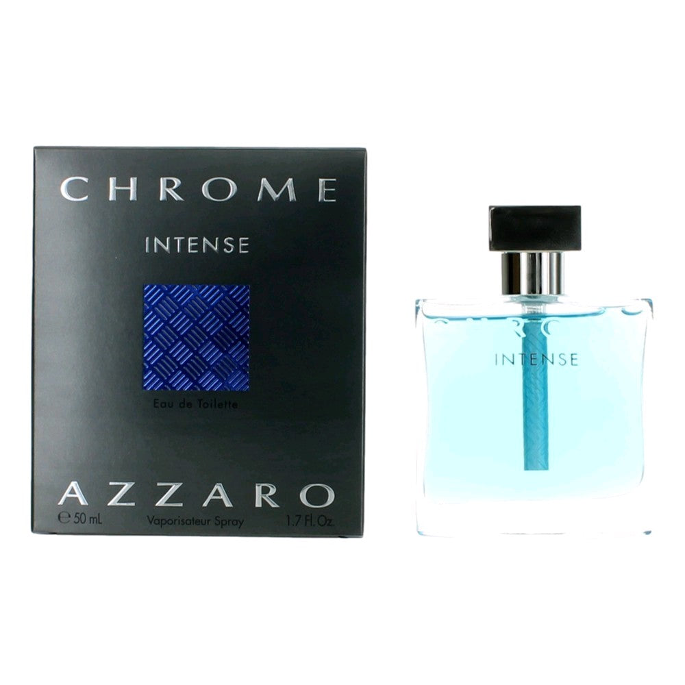 Chrome Intense by Azzaro, 1.7 oz Eau De Toilette Spray for Men