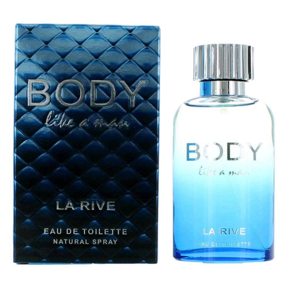 Body Like A Man by La Rive, 3 oz Eau De Toilette Spray for Men