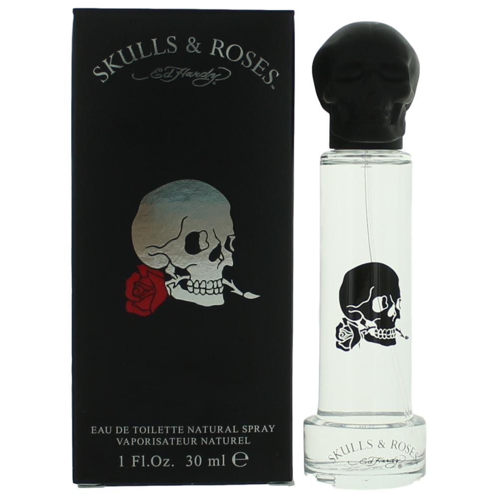 Ed Hardy Skulls & Roses by Ed Hardy, 1 oz Eau De Toilette Spray for Men