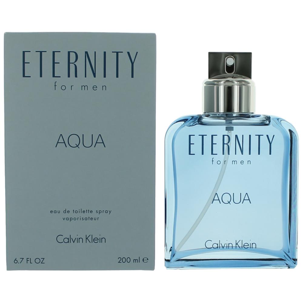 Eternity Aqua by Calvin Klein, 3.4 oz Eau De Toilette Spray for Men
