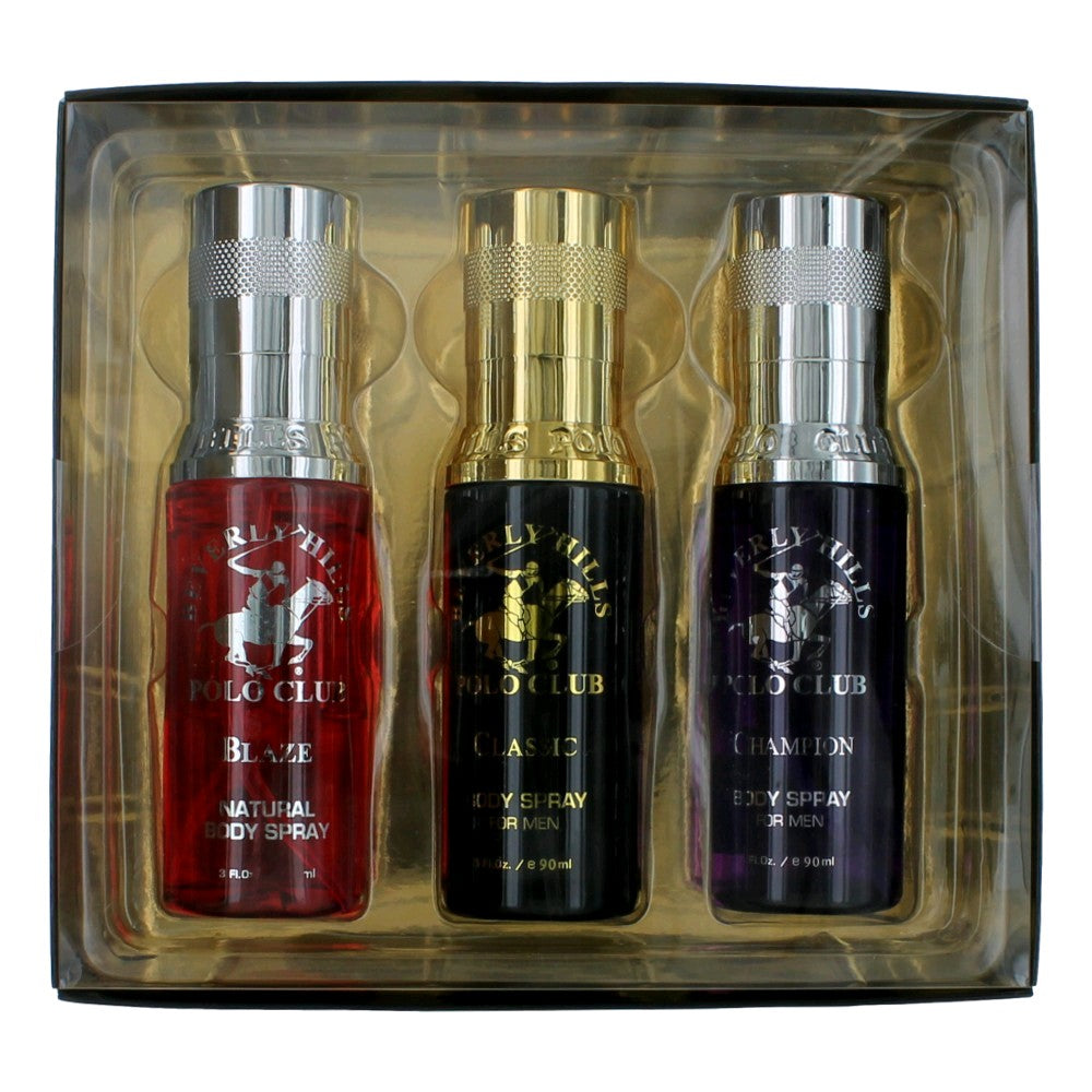 BHPC Body Spray Collection by Beverly Hills Polo Club, 3 Piece Set for Men