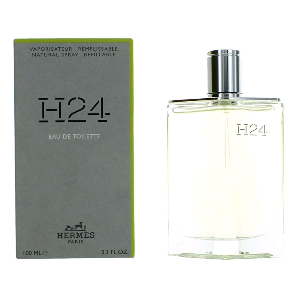 H24 by Hermes, 3.3 oz Eau De Toilette Spray Refillable for Men