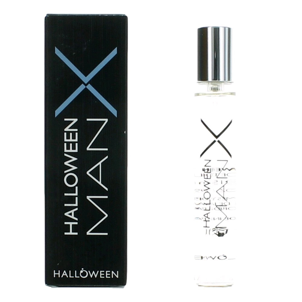 Halloween Man X by J. Del Pozo, 0.5 oz Eau De Toilette Travel Spray for Men