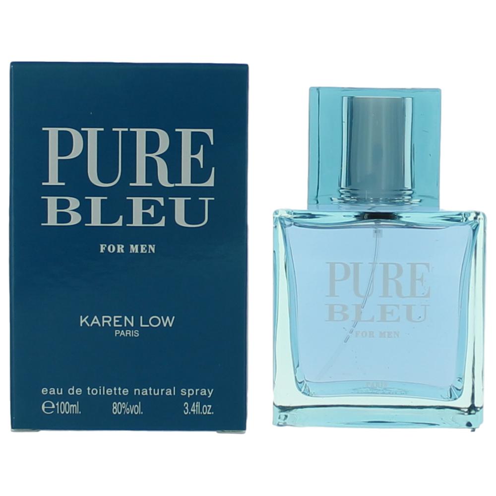 Pure Bleu by Karen Low, 3.4 oz Eau De Toilette Spray for Men