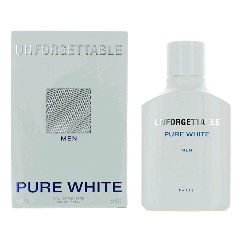 Unforgettable Pure White by Glenn Perri, 3.4 oz Eau De Toilette Spray for Men
