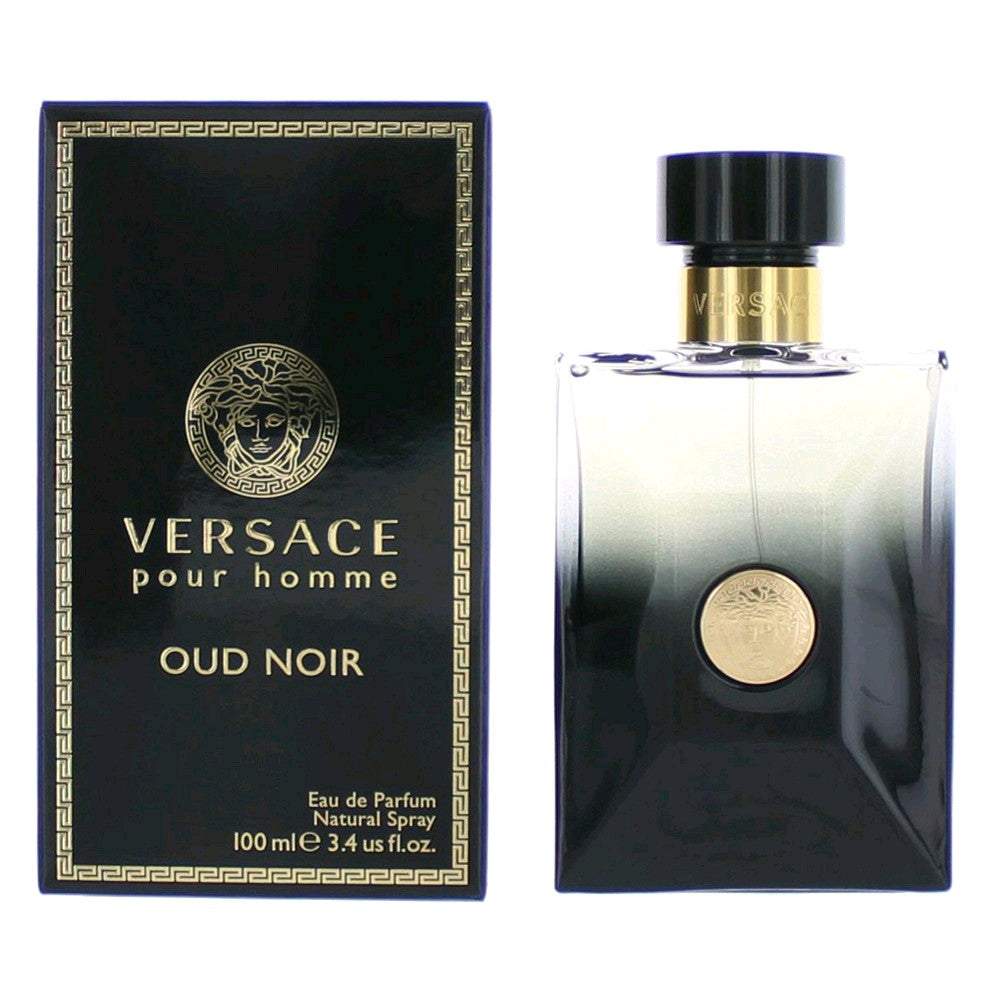 Versace Pour Homme Oud Noir by Versace, 3.4 oz Eau De Parfum Spray for Men