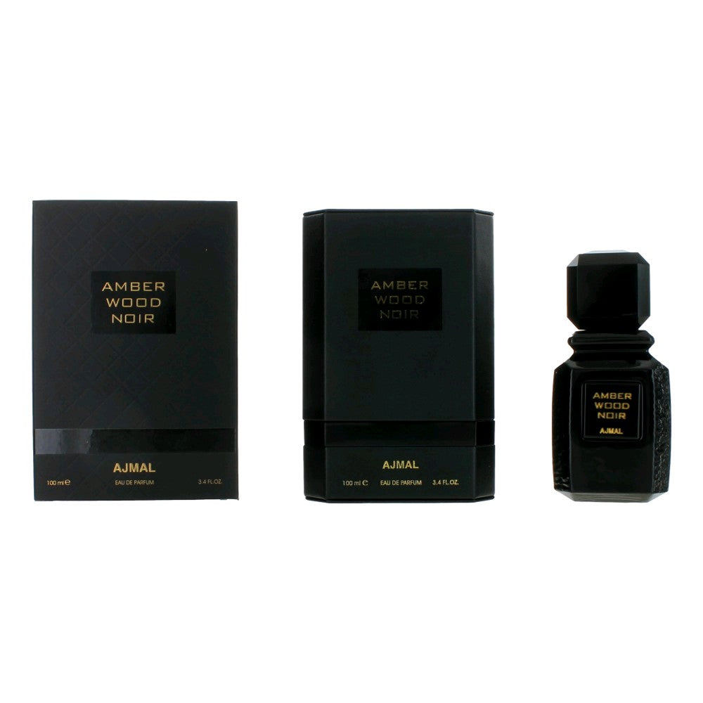 Amber Wood Noir by Ajmal, 3.4 oz Eau De Parfum Spray for Unisex