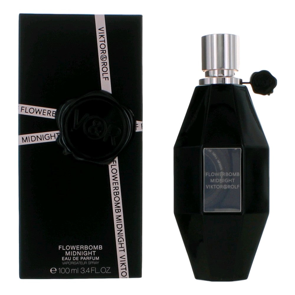 Flowerbomb Midnight by Viktor & Rolf, 3.4 oz Eau De Parfum Spray for Women