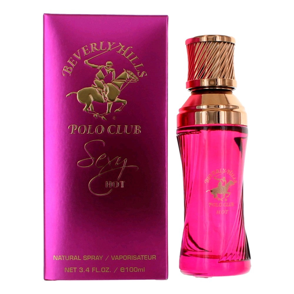 BHPC Hot by Beverly Hills Polo Club, 3.4 oz Eau De Toilette Spray for Women